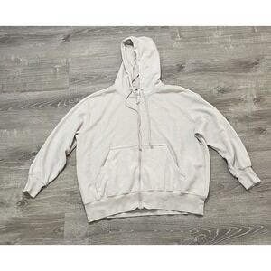 Nike Thermal Hoodie Jacket Ivory Zip Up Women's Large Cozy